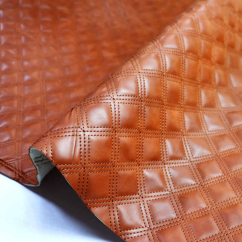 Svampestitching Skum kunstig quiltet biler PVC-læderstof